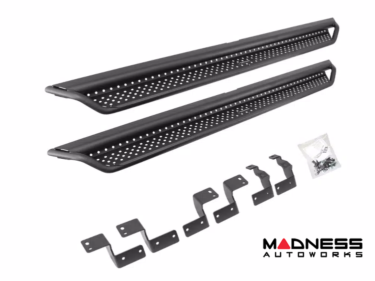 Jeep Gladiator Step Slider - Go Rhino - Dominator Extreme D1 - Black Powdercoat - `20-`25